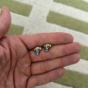 Power Puff Bunbles Character Earrings